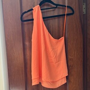 Krisa Orange One-Shoulder Camisole